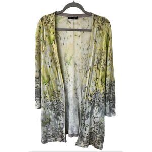 Nic + Zoe floral cardigan linen blend sz Medium